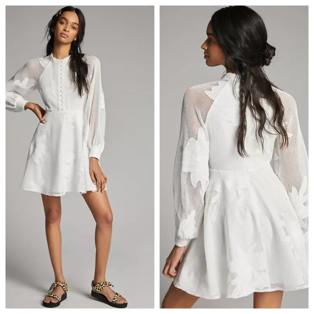 NWT Anthropologie Mare Mare Sabine Embroidered Mini Dress XS - Picture 5 of 16